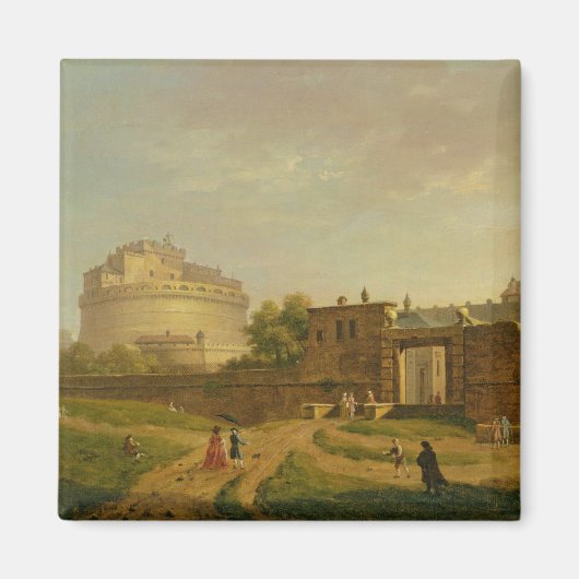 Castel Sant'Angelo, Rome, 1776 (olie op doek) Magneet (Voorkant)