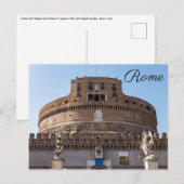 Castel Sant'Angelo - Rome, Italië Briefkaart (Voorkant / Achterkant)