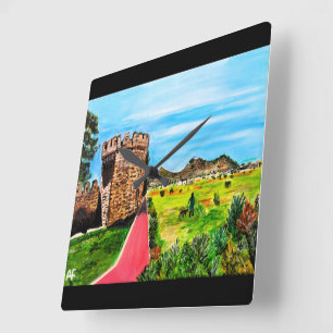 Castell de Benisanó Schilderij door Alfred Fox Vierkante Klok