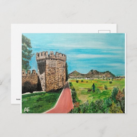 Castell de Benisanó schilderij van Alfred Fox Briefkaart (Voorkant / Achterkant)