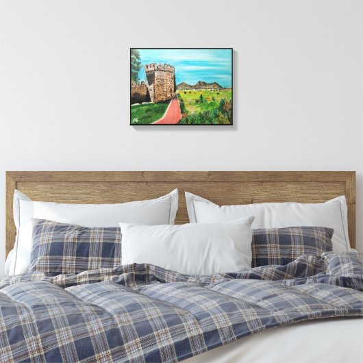 Castell de Benisanó schilderij van Alfred Fox Canvas Afdruk (Insitu (Slaapkamer))