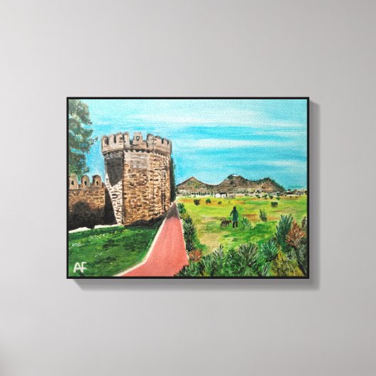 Castell de Benisanó schilderij van Alfred Fox Canvas Afdruk (Voorkant)