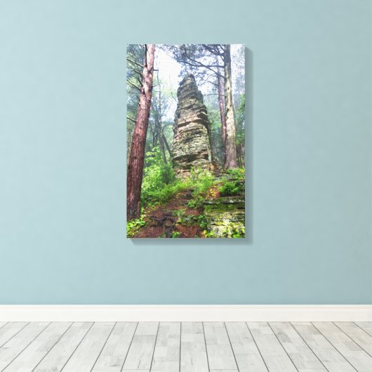 Castellated Mound in State Forest Canvas Afdruk (Insitu (Houten vloer))