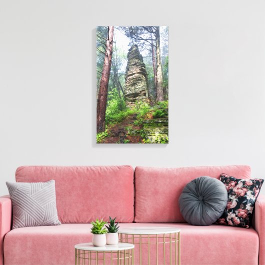 Castellated Mound in State Forest Canvas Afdruk (Insitu (Woonkamer))