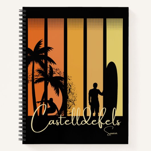 Castelldefels Spanje Surfen Strand Notitieboek (Voorkant)