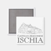 Castello Aragonese, Ischia Reizen Magneet (Voorkant / Achterkant)