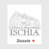 Castello Aragonese, Ischia Reizen Sticker (Vel)