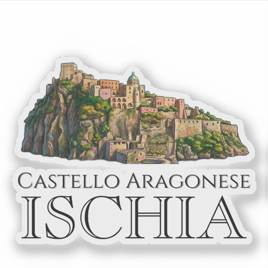 Castello Aragonese, Ischia Sticker (Voorkant)