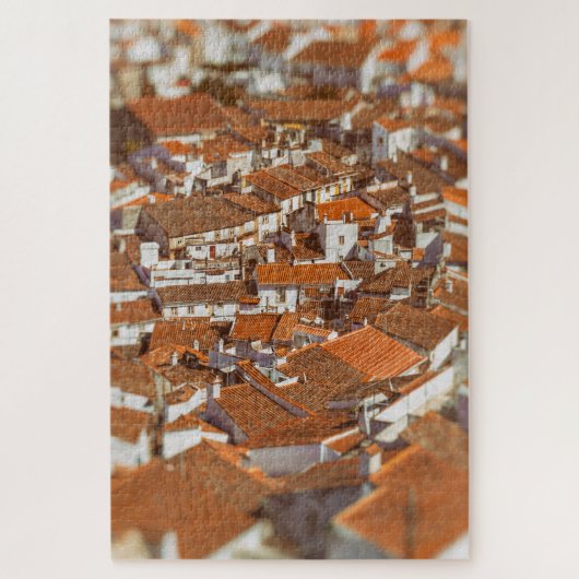 Castelo de Vide daken. Alentejo, Portugal. Legpuzzel (Verticaal)