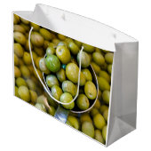 Castelvetrano zoete groene olijven groot cadeauzakje (Achterkant Gekanteld)