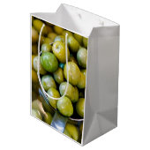 Castelvetrano zoete groene olijven medium cadeauzakje (Achterkant Gekanteld)