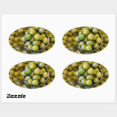 Castelvetrano zoete groene olijven ovale sticker (Vel)