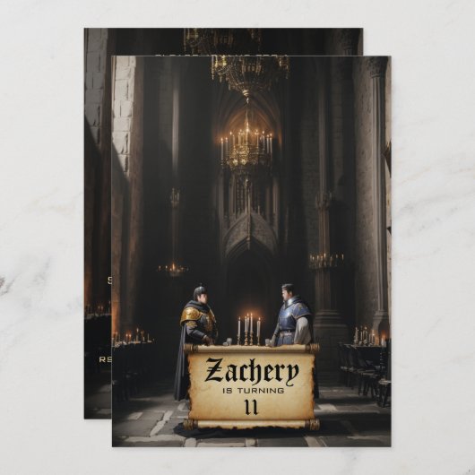 *~* Caster middeleeuws thema AP88 2 RIDDERS Verjaa Kaart (Voorkant / Achterkant)