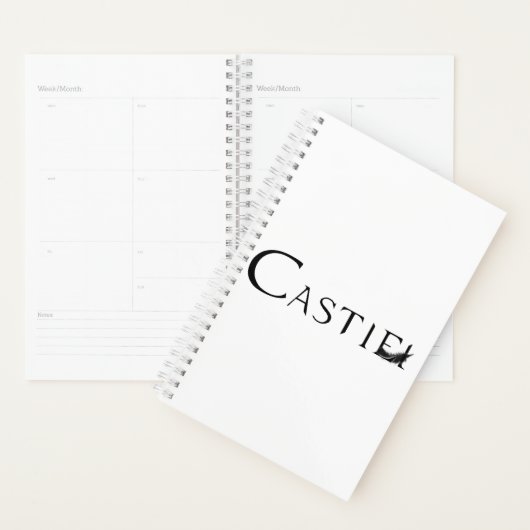 Castiel met veer planner (Display)