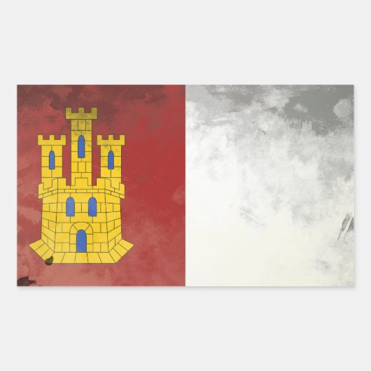 Castilla-La Mancha Rechthoekige Sticker (Voorkant)