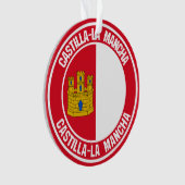 Castilla-La Mancha Round Emblem Ornament (voorkant)