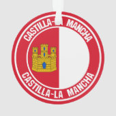 Castilla-La Mancha Round Emblem Ornament (achterkant)