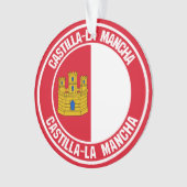 Castilla-La Mancha Round Emblem Ornament (voorkant)