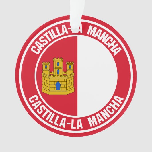 Castilla-La Mancha Round Emblem Ornament (voorkant)