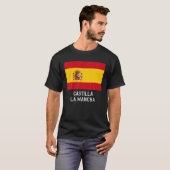 Castilla-La Mancha Spanje Vlag Emblem Escudo Bande T-shirt (Voorkant volledig)
