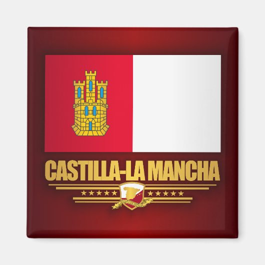Castilla-La Mancha Vlag Magneet (Voorkant)