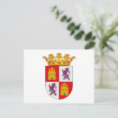 Castilla y Leon Coat of Arms Briefkaart (Staand voorkant)