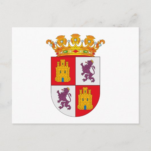 Castilla y Leon Coat of Arms Briefkaart (Voorkant)