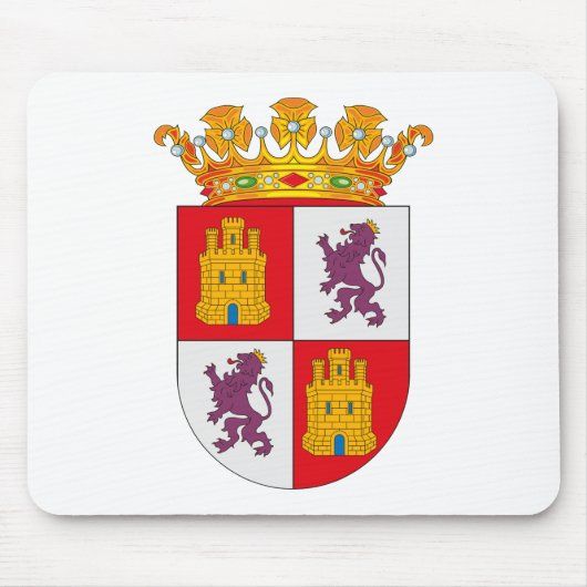Castilla y Leon Coat of Arms Mousepad Muismat (Voorkant)