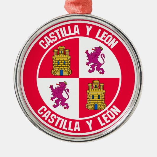 Castilla y León Round Emblem Metalen Ornament (Voorkant)