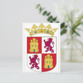Castilla y Leon (Spanje) Wapenstaafje Briefkaart (Staand voorkant)