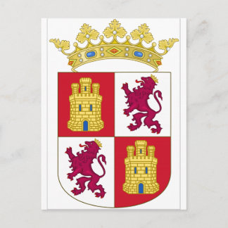 Castilla y Leon (Spanje) Wapenstaafje Briefkaart