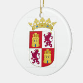 Castilla y Leon (Spanje) Wapenstaafje Keramisch Ornament (Links)