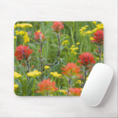 Castilleja en biscuitroot wilde bloemen muismat (Met muis)