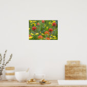 Castilleja en biscuitroot wilde bloemen poster (Keuken)