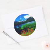 Castilleja-wildbloemen Ronde Sticker (Envelop)