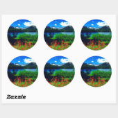 Castilleja-wildbloemen Ronde Sticker (Vel)