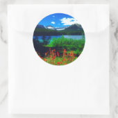 Castilleja-wildbloemen Ronde Sticker (Tas)