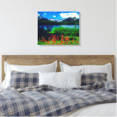 Castilleja-wildebloemen Canvas Afdruk (Insitu (Slaapkamer))