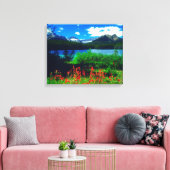 Castilleja-wildebloemen Canvas Afdruk (Insitu (Woonkamer))