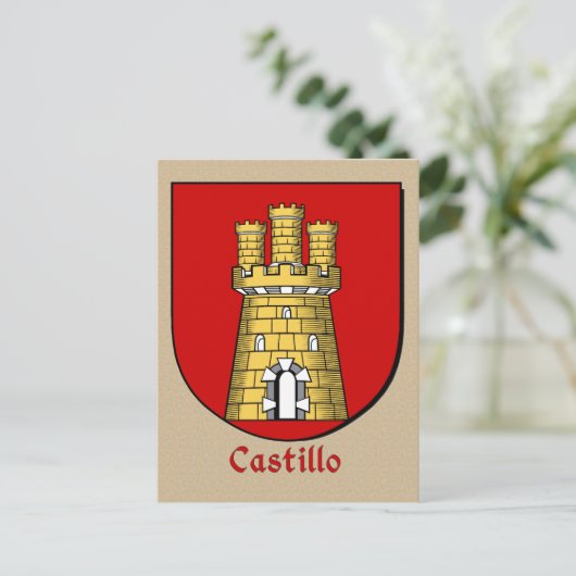 Castillo Ancestral Heraldic Shield Briefkaart (Staand voorkant)