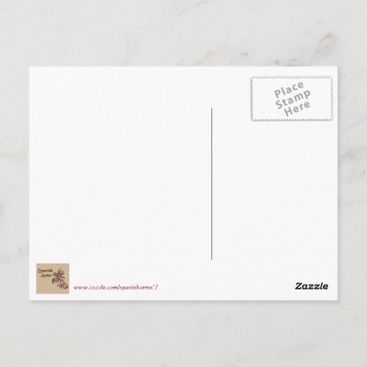 Castillo Ancestral Heraldic Shield Briefkaart (Achterkant)