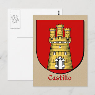 Castillo Ancestral Heraldic Shield Briefkaart