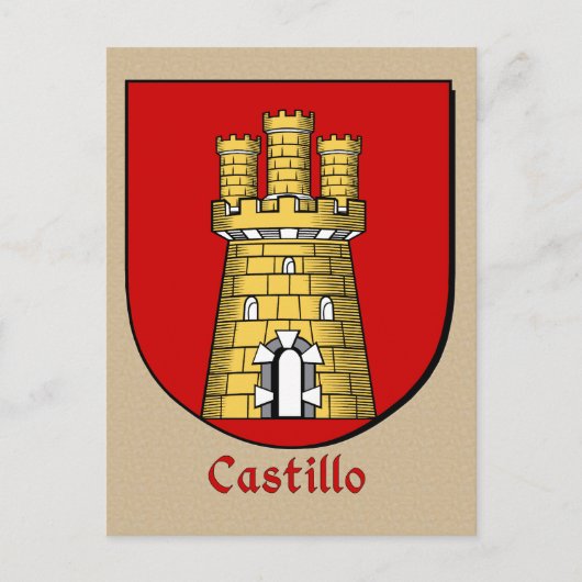 Castillo Ancestral Heraldic Shield Briefkaart (Voorkant)