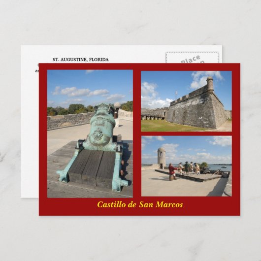 Castillo de San Marcos Briefkaart (Voorkant / Achterkant)
