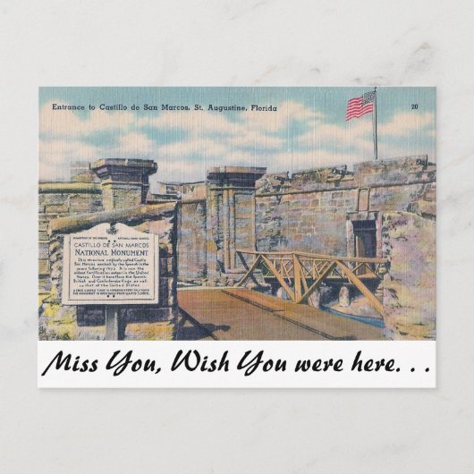 Castillo de San Marcos Briefkaart (Voorkant)