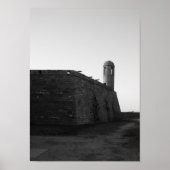 Castillo de San Marcos St. Augustine Florida B&W Poster (Voorkant)