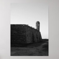 Castillo de San Marcos St. Augustine Florida B&W