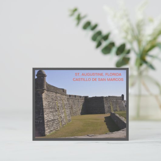 Castillo de San Marcos St. Augustine Florida Briefkaart (Staand voorkant)