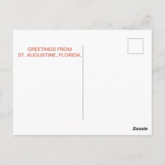 Castillo de San Marcos St. Augustine Florida Briefkaart (Achterkant)