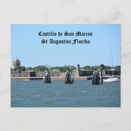 Castillo de San Marcos St Augustine Florida Travel Briefkaart (Voorkant)